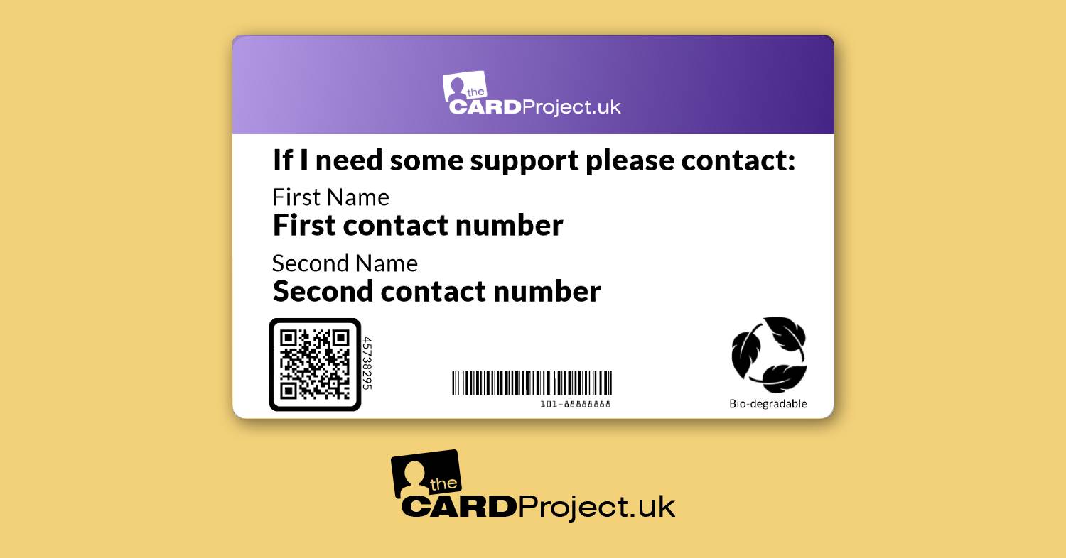 Stroke Awareness Photo Medical Alert ID Card    (REAR)